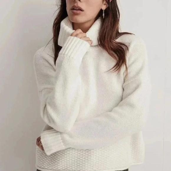 Madewell Sadler Turtleneck Sweater LARGE NH988 - Picture 1 of 14